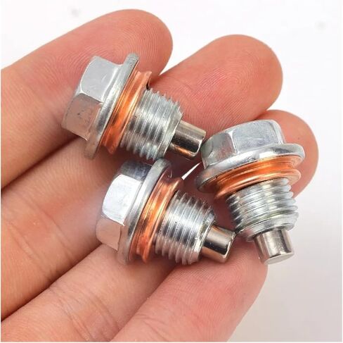 1/2/3/5Set Car Magnetic Oil Drain Screw Gasket M12 *1.25 Auto Engine Accessories(2set) in Saudi Arabia