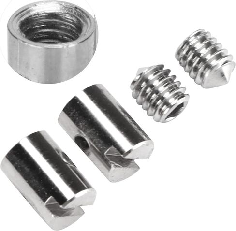 Solderless Cable Nipple 0.2in OD 0.28in Length M4 Screws Secure Rust Proof Connection Won't Loosen for Motorcycle Scooter Throttle Carburetor Cable Repair in Kuwait