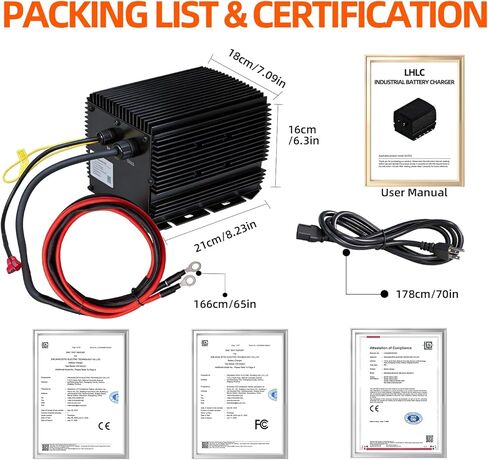 شاحن بطارية مقصية 24 فولت 25 أمبير متوافق مع بطاريات Genie/Skyjack/JLG مقصية الرصاص الحمضية/AGM/GEL، شاحن بطارية HB600-24B 24 فولت لعربة الجولف، رافعة شوكية كهربائية، منظف الأرضيات in Kuwait