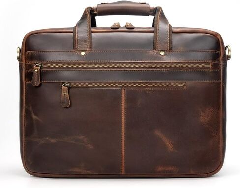 Men's Genuine Leather Business 17 Inch Laptop Briefcase in Saudi Arabia