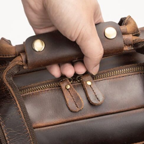Men's Genuine Leather Business 17 Inch Laptop Briefcase in Saudi Arabia