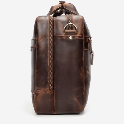 Men's Genuine Leather Business 17 Inch Laptop Briefcase in Saudi Arabia