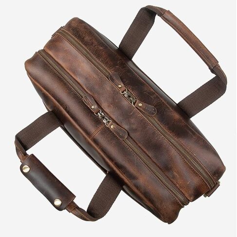 Men's Genuine Leather Business 17 Inch Laptop Briefcase in Saudi Arabia