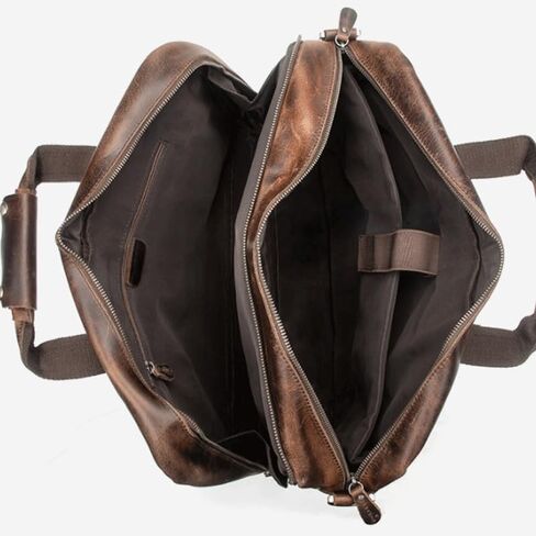 Men's Genuine Leather Business 17 Inch Laptop Briefcase in Saudi Arabia