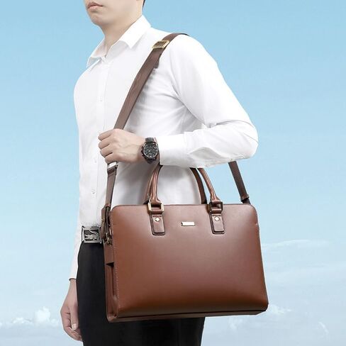 Genuine Leather Men's Bag Cowhide Computer Business Briefcase in Saudi Arabia