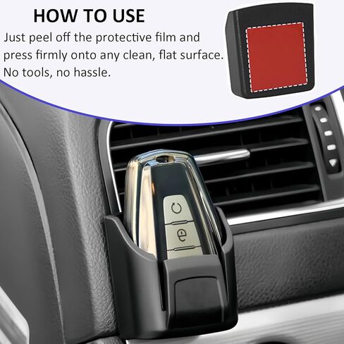 2Pcs Key Fob Holder for Car Dashboard, Car Accessories, Key Mount Organizer with Hang, Universal Key Fob Holder for Most Cars with Strong Stickers, Easy Key Access in Saudi Arabia