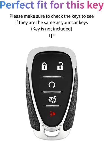 Key Fob Cover for Volt Malibu: 5 Buttons Silicone Remote Case Protector Fit for Chevy Sonic Trax Cruze Camaro Traverse Blazer 13522891 HYQ4ES 13522884 2016 2017 2018 2019 2020 2021 2022 2023 (Purple) in Saudi Arabia