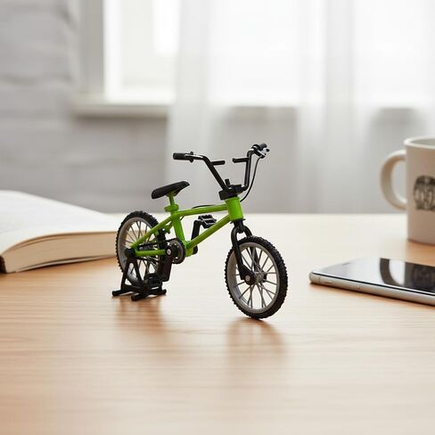 1/18 Scale Mini Diecast Mountain Bike, Finger Bicycle Model, Desktop Decor Art Craft (Green) in Saudi Arabia