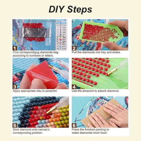 Anuver Diamond Art Kits for Adult, Bear Round Diamond Painting Kit for Beginners, 5D DIY Full Drill Diamond Gem Craft Painting Home Wall Decoration, 12x12 Inch in Kuwait