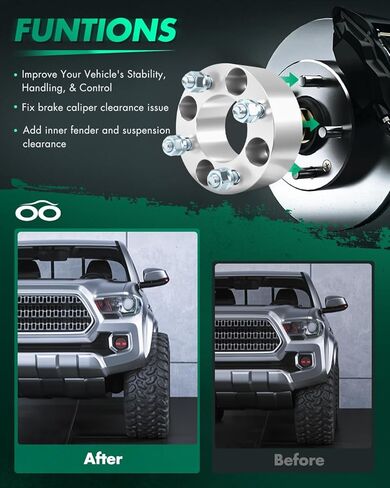 SCITOO 4Pcs Wheel Spacers 2" 4x4 Bore 68.5mm Studs 12x1.25 4Lug Wheel Spacers Adapters Fit for Yamaha Adventurer Hauler Adventurer Two Carro Bar Carro Bar Deluxe in Kuwait