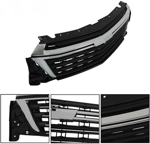 Chrome Black Front Grille Compatible with 2022-2023 Chevrolet Traverse in Saudi Arabia