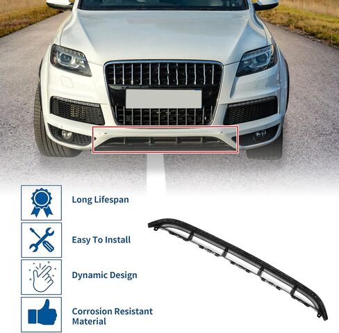 X AUTOHAUX No.4L0807683E شبكة أمامية سفلية للغطاء الأمامي لسيارة Audi Q7 2010-2015 المصد السفلي الأمامي لشبكة الكلى شواية رياضية باللون الأسود in Kuwait