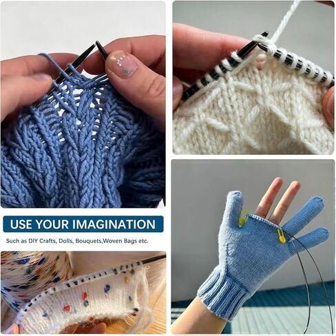 13-Pair Interchangeable Circular Knitting Needles Set, 4" Aluminum US 2.5-15 (3-10mm) with 4 Cables & Accessories | Ideal Gift for Knitters & DIY Projects in Saudi Arabia
