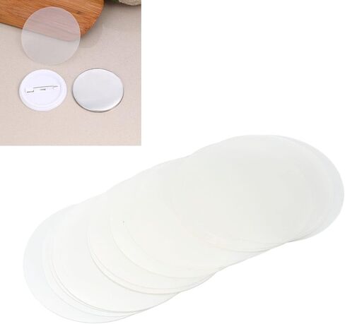 200pcs 58mm Circle Mylars Button Maker Supplies, 2.3inch Plastic Badge Protective Films Button Pin Maker for Arts Crafts Supplies in Kuwait