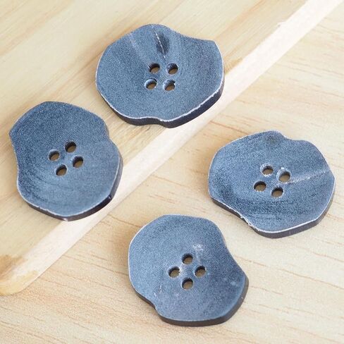 4Pcs Unique Vintage Inspired Irregular Shape Horn Buttons,26mm/1.3"*21mm/0.83",for Sewing Craft, DIY Handmade Decoration Knitting Card Making Home Decor Repair in Saudi Arabia
