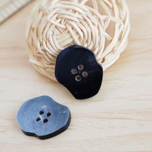 4Pcs Unique Vintage Inspired Irregular Shape Horn Buttons,26mm/1.3"*21mm/0.83",for Sewing Craft, DIY Handmade Decoration Knitting Card Making Home Decor Repair in Saudi Arabia