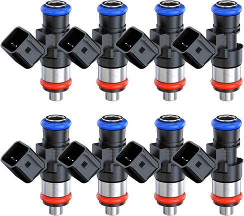 12576341 Fuel Injectors Compatible with Chevy 6.2 Camaro 2010-2015, Corvette 2008-2011, Compatible with Chevy 7.0 Camaro 2014-2015, Corvette 2006-2013, Replace# 0280158051, FJ988 |4 Holes| |Set of 8| in Saudi Arabia