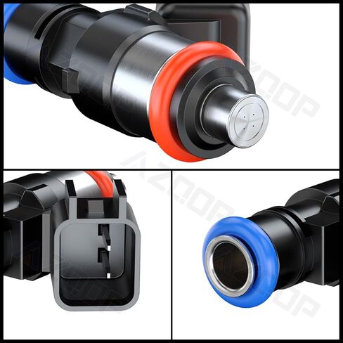 12576341 Fuel Injectors Compatible with Chevy 6.2 Camaro 2010-2015, Corvette 2008-2011, Compatible with Chevy 7.0 Camaro 2014-2015, Corvette 2006-2013, Replace# 0280158051, FJ988 |4 Holes| |Set of 8| in Saudi Arabia