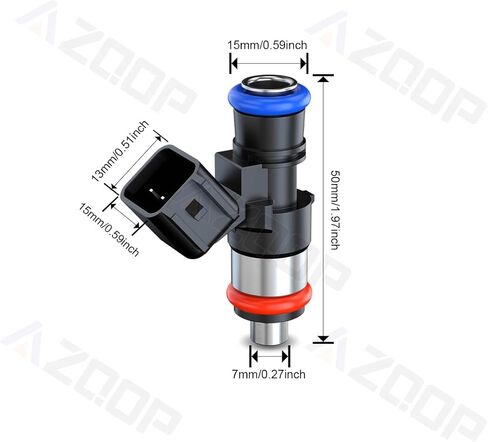 12576341 Fuel Injectors Compatible with Chevy 6.2 Camaro 2010-2015, Corvette 2008-2011, Compatible with Chevy 7.0 Camaro 2014-2015, Corvette 2006-2013, Replace# 0280158051, FJ988 |4 Holes| |Set of 8| in Saudi Arabia