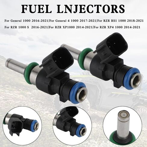 2PCS Fuel Injectors Fit For Polaris General 1000 2016-2021/4 1000 2017-2021,RZR RS1 1000 2018-2021/1000 S 2016-2021/XP1000 XP4 1000 2014-2021# OEM 2521387，0280158337 in Kuwait