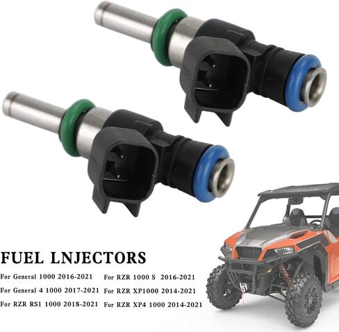 2PCS Fuel Injectors Fit For Polaris General 1000 2016-2021/4 1000 2017-2021,RZR RS1 1000 2018-2021/1000 S 2016-2021/XP1000 XP4 1000 2014-2021# OEM 2521387，0280158337 in Kuwait