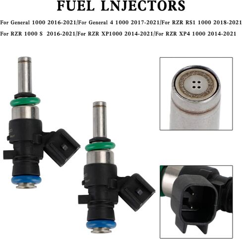 2PCS Fuel Injectors Fit For Polaris General 1000 2016-2021/4 1000 2017-2021,RZR RS1 1000 2018-2021/1000 S 2016-2021/XP1000 XP4 1000 2014-2021# OEM 2521387，0280158337 in Kuwait