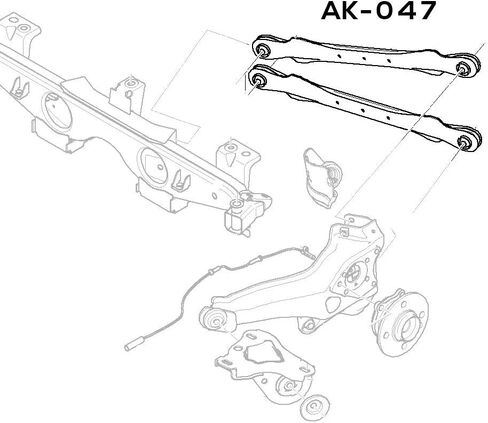 Godspeed AK-047-A أذرع التحكم الخلفية القابلة للتعديل، محامل كروية، مجموعة من 2، متوافقة مع ميني كوبر (R50/R52/R53/R56/R57/R58/R59) 2002-13 in Kuwait