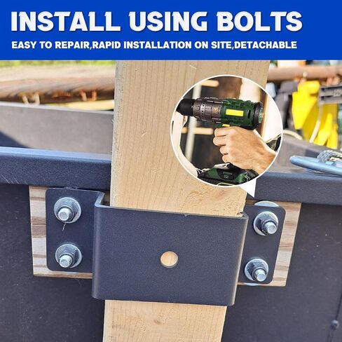 Lonffery Trailer Stake Pocket - 12PCS Trailer Side 2x4 Brackets for Wood, Utility Trailer Accessories, Trailer Side Pocket Tie Down, Stake Pocket Accessories in Saudi Arabia