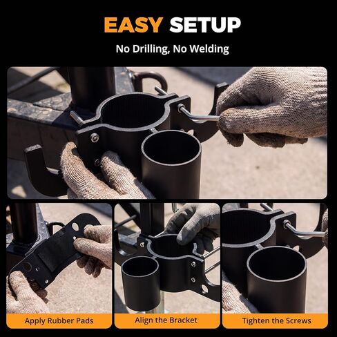 Upgraded Aluminum Trailer Towing Chain Organizer with 7-Way Plug Holder, Heavy Duty Towing Organizer for 2" & 2-1/4" Tongue Jack, RV, Anti-Rust Camper Hitch Cable Wire Management Accessories in Saudi Arabia