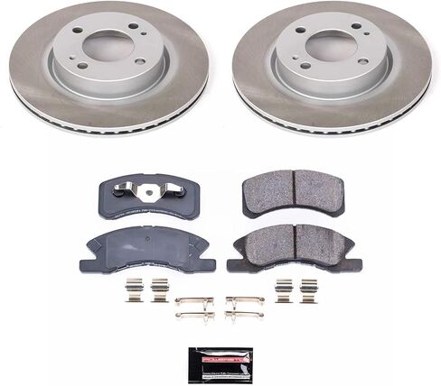 PowerStop Front Brake Kit for Mitsubishi Mirage 2017-24 | Mitsubishi Mirage G4 2017-24 - Ceramic Brake Pads + Semi Coated Rotors Replacement, SC7894 in Kuwait