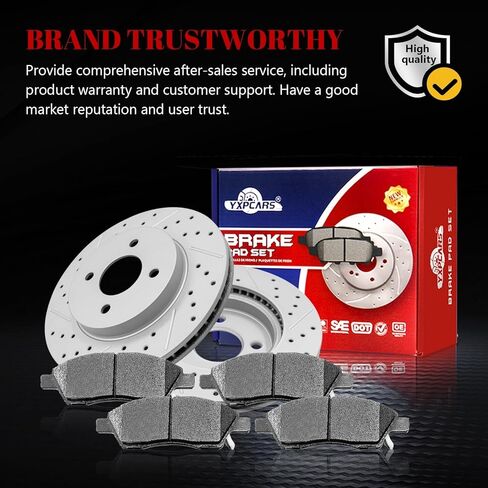 Ceramic Front Brakes Pad and Rotors Drilled Slotted Vented Replacement Disc Brake Kits for Nissan Micra 2015 2016 2017 2018 2019/ Versa Note 2014-2019/ Versa 2012 1.6L/ Ver-sa 2013-2019 in Saudi Arabia