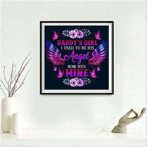 CXYQLC DIY 5D Diamond Painting Kits for Adults, Missing Dad Diamond Painting Full Drill Crystal Rhinestone Embroidery Craft Kits for Home Wall Decor Gifts 11.8x15.7in in Saudi Arabia