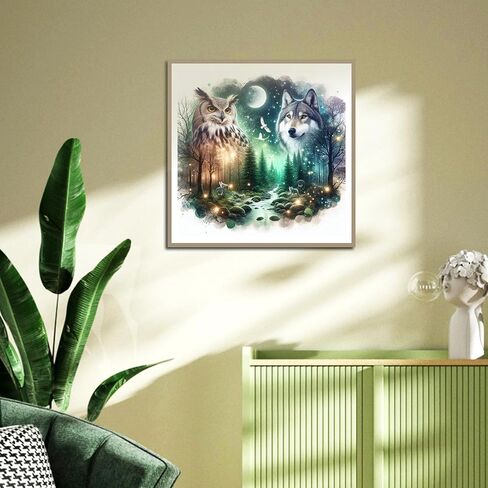 FHBUBPUP Scenery Diamond Art Kits for Adults, Animal Diamond Painting Kits, Beginners DIY Full Drill Round Diamond Dot Gem Art Crafts Home Wall Decoration Gift 12×12Inch in Kuwait