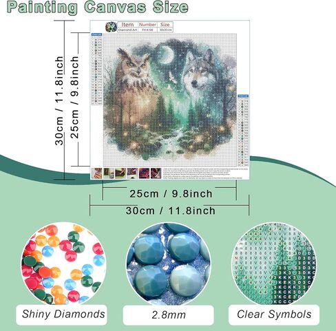 FHBUBPUP Scenery Diamond Art Kits for Adults, Animal Diamond Painting Kits, Beginners DIY Full Drill Round Diamond Dot Gem Art Crafts Home Wall Decoration Gift 12×12Inch in Kuwait