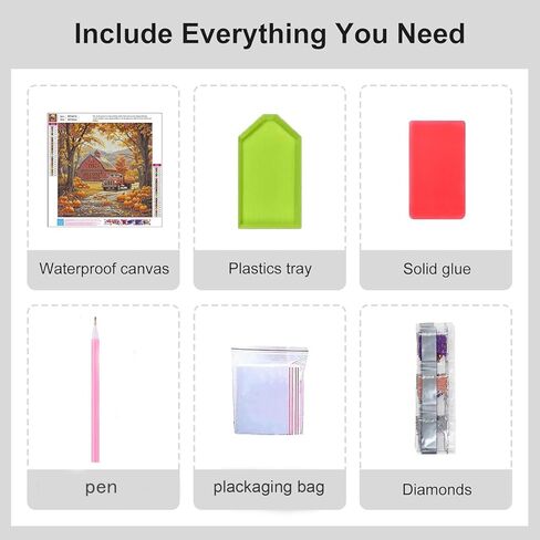 RYMILIE Vintage Fall Pumpkin Wagon Diamond Painting Kits for Adults, 5D Diamond Art Kits for Adults Beginners, 5D Full Round Drill Diamond Gem Painting Kits for Home Wall Decor 12x12 Inch in Saudi Arabia