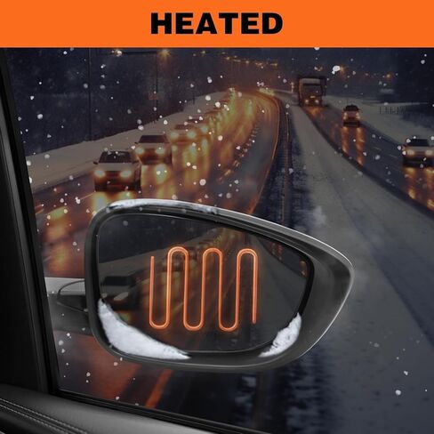 Right Passenger Side Mirror Assembly Compatible with 2023-2025 Accord Rearview Mirror with (BSM) Blind Spot Match & Heated and Power Glass (7Pins White) in Kuwait