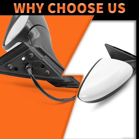 Right Passenger Side Mirror Assembly Compatible with 2023-2025 Accord Rearview Mirror with (BSM) Blind Spot Match & Heated and Power Glass (7Pins White) in Kuwait