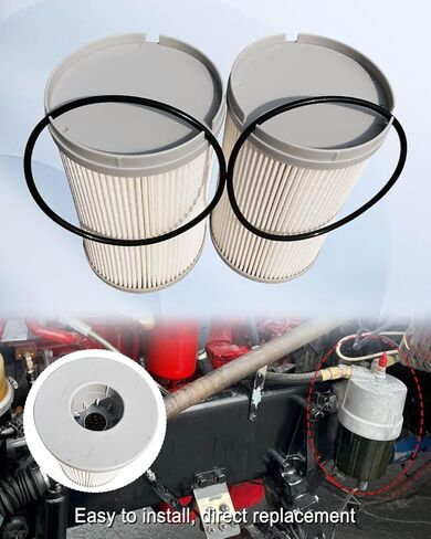 Replace K37-1029 Fuel Filter Fit for Peterbilt Miscellaneous 320 365 367 Kenworth T2000 T660 T680 T700 T800 T880 W900 Tractors Paccer MX13 Cummins Engines, Replace K371011 K371029 PF46081, 2 Pack in Kuwait
