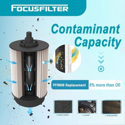 FOCUSFILTER PF9908 P551063 A4720900651 OEM Grade Fuel Filter, for Detroit Diesel Engines DD13 DD15 DD16 Western Star Freightliner, Replaces WF10103 A4720900451 A4720900551 A4700903151(Pack of 6) in Saudi Arabia