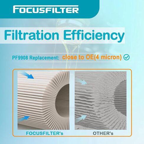 FOCUSFILTER PF9908 P551063 A4720900651 OEM Grade Fuel Filter, for Detroit Diesel Engines DD13 DD15 DD16 Western Star Freightliner, Replaces WF10103 A4720900451 A4720900551 A4700903151(Pack of 6) in Saudi Arabia