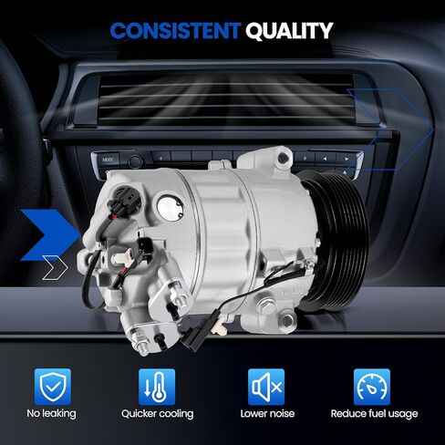 157504 ضاغط تكييف الهواء مع القابض متوافق مع فولفو S60 S80 S90 V60 V90 XC60 XC70 XC90 2.0L L4، GAS in Kuwait