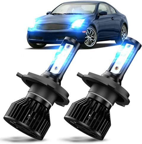 For INFINITI G35 2003 2004 2005,H4 9003 Lights 500% Brightness, 8000K Blue Fog Light Bulbs with Cooling Fan, IP68 Waterproof, Pack of 2 in Saudi Arabia