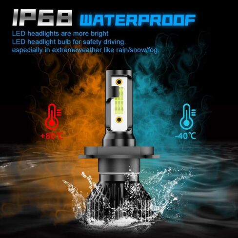 For INFINITI G35 2003 2004 2005,H4 9003 Lights 500% Brightness, 8000K Blue Fog Light Bulbs with Cooling Fan, IP68 Waterproof, Pack of 2 in Saudi Arabia