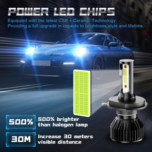For INFINITI G35 2003 2004 2005,H4 9003 Lights 500% Brightness, 8000K Blue Fog Light Bulbs with Cooling Fan, IP68 Waterproof, Pack of 2 in Saudi Arabia