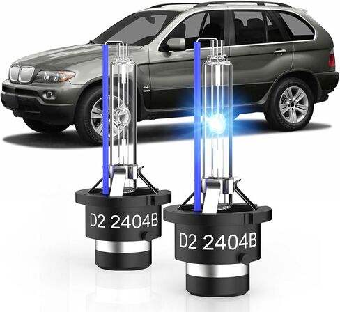 Fit for 2000-2006 BMW X5 X3 D2S HID Xenon Headlight Bulbs, 350% Brightness, Low Beam Light Bulb, 8000K White Blue, Plug-N-Play, of 2 in Saudi Arabia