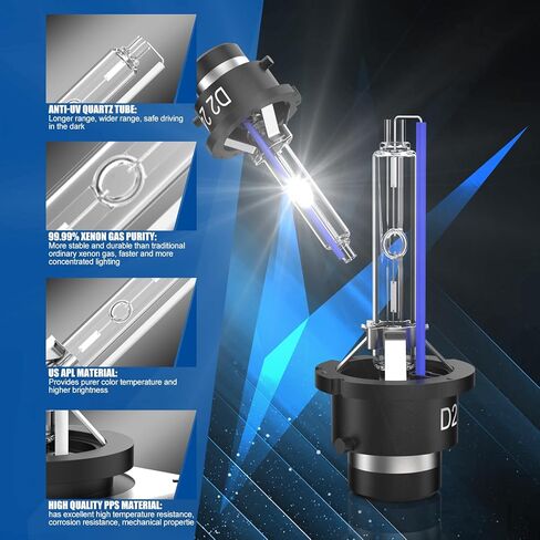 Fit for 2000-2006 BMW X5 X3 D2S HID Xenon Headlight Bulbs, 350% Brightness, Low Beam Light Bulb, 8000K White Blue, Plug-N-Play, of 2 in Saudi Arabia