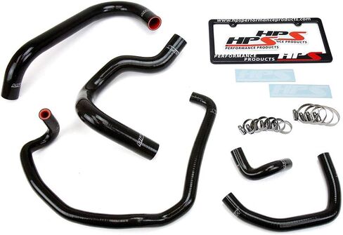 HPS Black Silicone Radiator + Heater Hose Kit Coolant OEM Replacement 57-1746-BLK in Kuwait