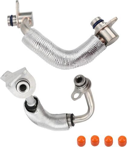أنابيب خط تغذية مبرد الشاحن التوربيني WATERWICH متوافقة مع BMW 1 2 3 4 5 Series 2011-2017 X1 X2 X3 X4 X5 Z4 2009-2019 لاستبدال 11538663516 11538663517 in Kuwait