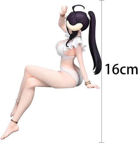 QAHEART Albedo Figure, Anime Albedo Sitting, Albedo Scale Figure, Sitting Pose Action Figure Albedo Desktop Decoration Collectible in Saudi Arabia