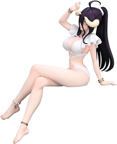 QAHEART Albedo Figure, Anime Albedo Sitting, Albedo Scale Figure, Sitting Pose Action Figure Albedo Desktop Decoration Collectible in Saudi Arabia
